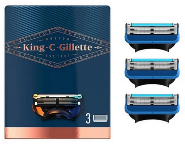 Gillette - King C. Rasierklingen - 3 St.