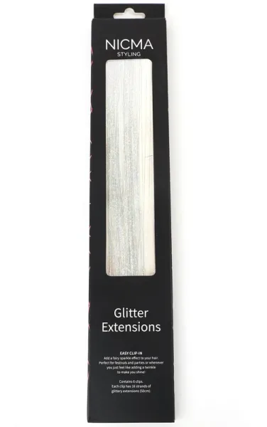 NICMA Styling Glitter Extensions - Silver